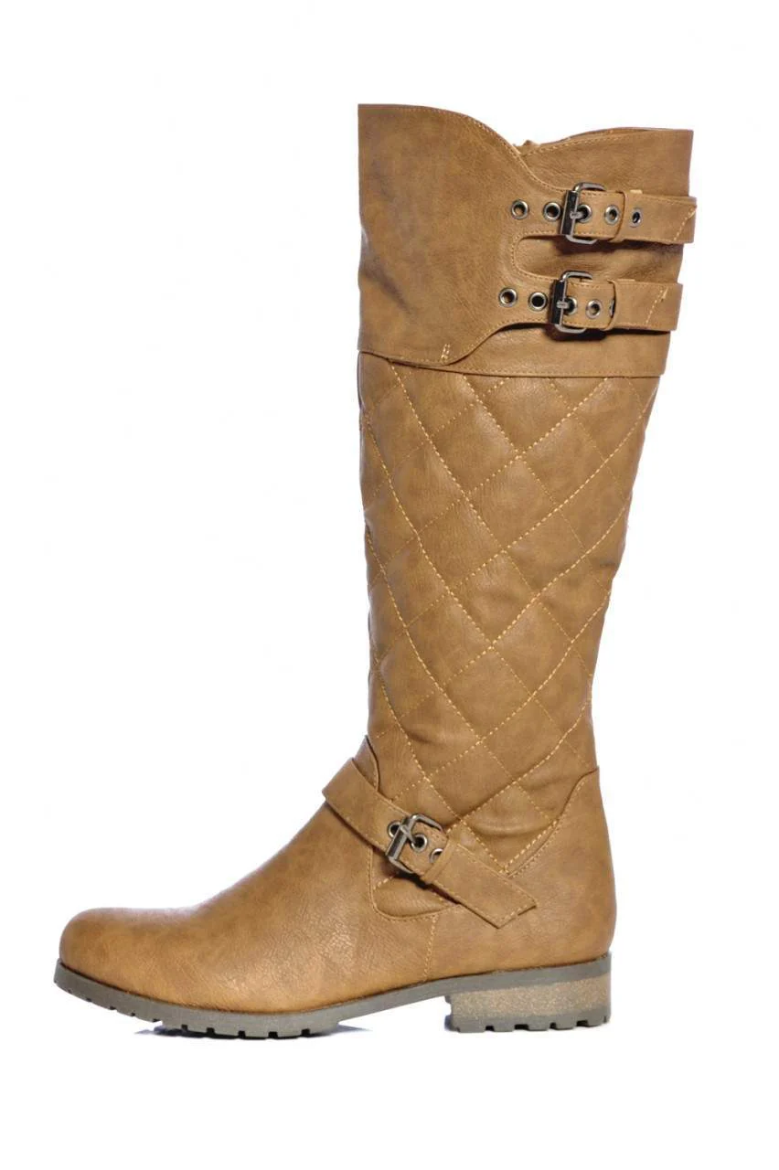 Buckle Quilted Boots - Image 2