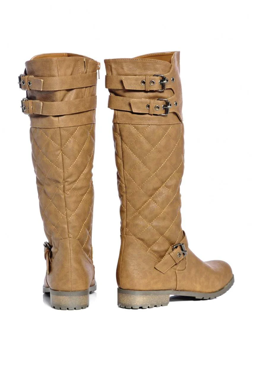Buckle Quilted Boots - Image 3