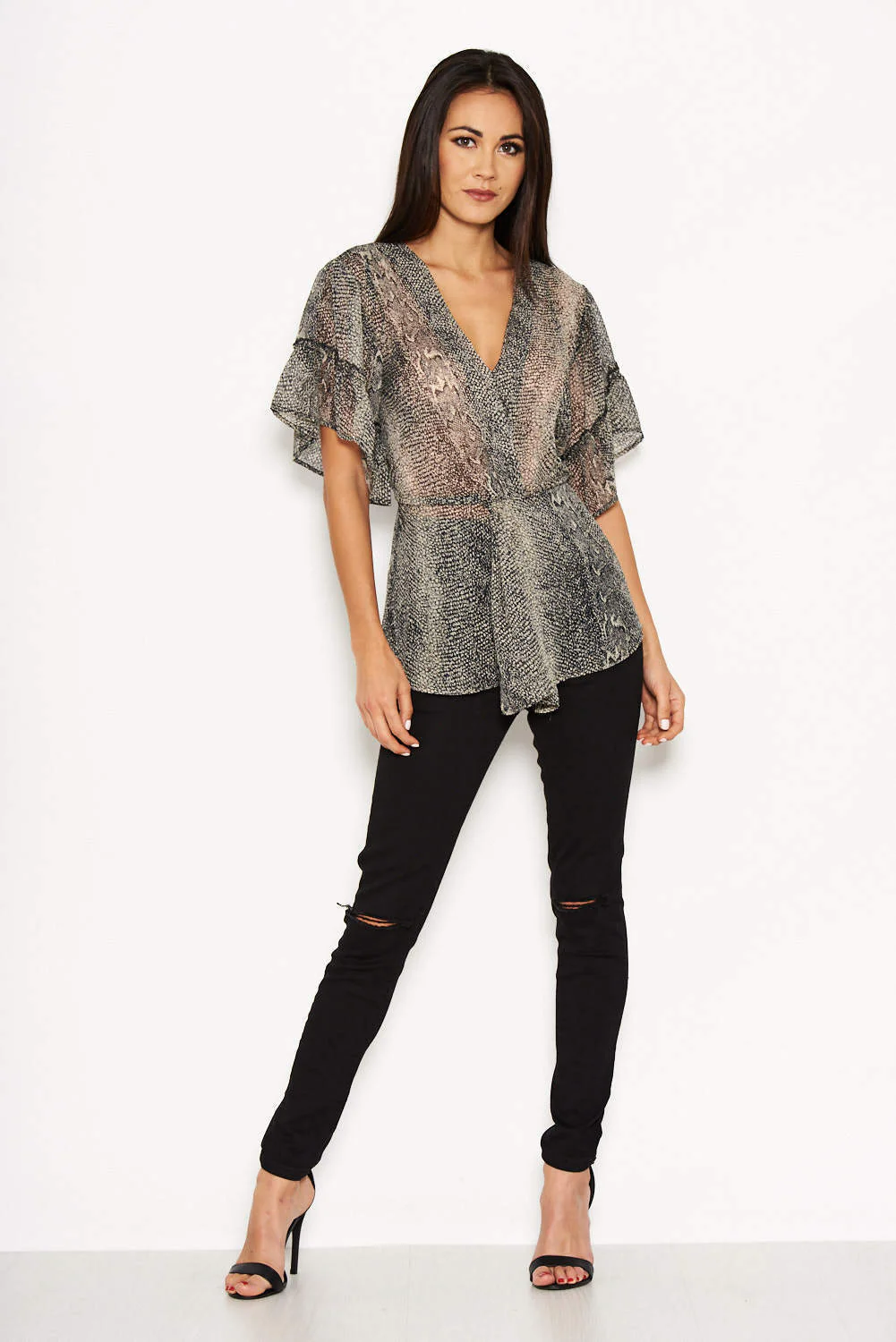 Chiffon Animal Print Blouse - Image 2