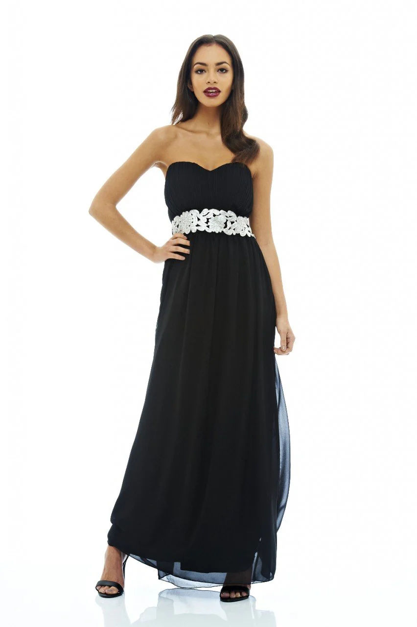 Chiffon Bandeau Maxi Dress - Image 2