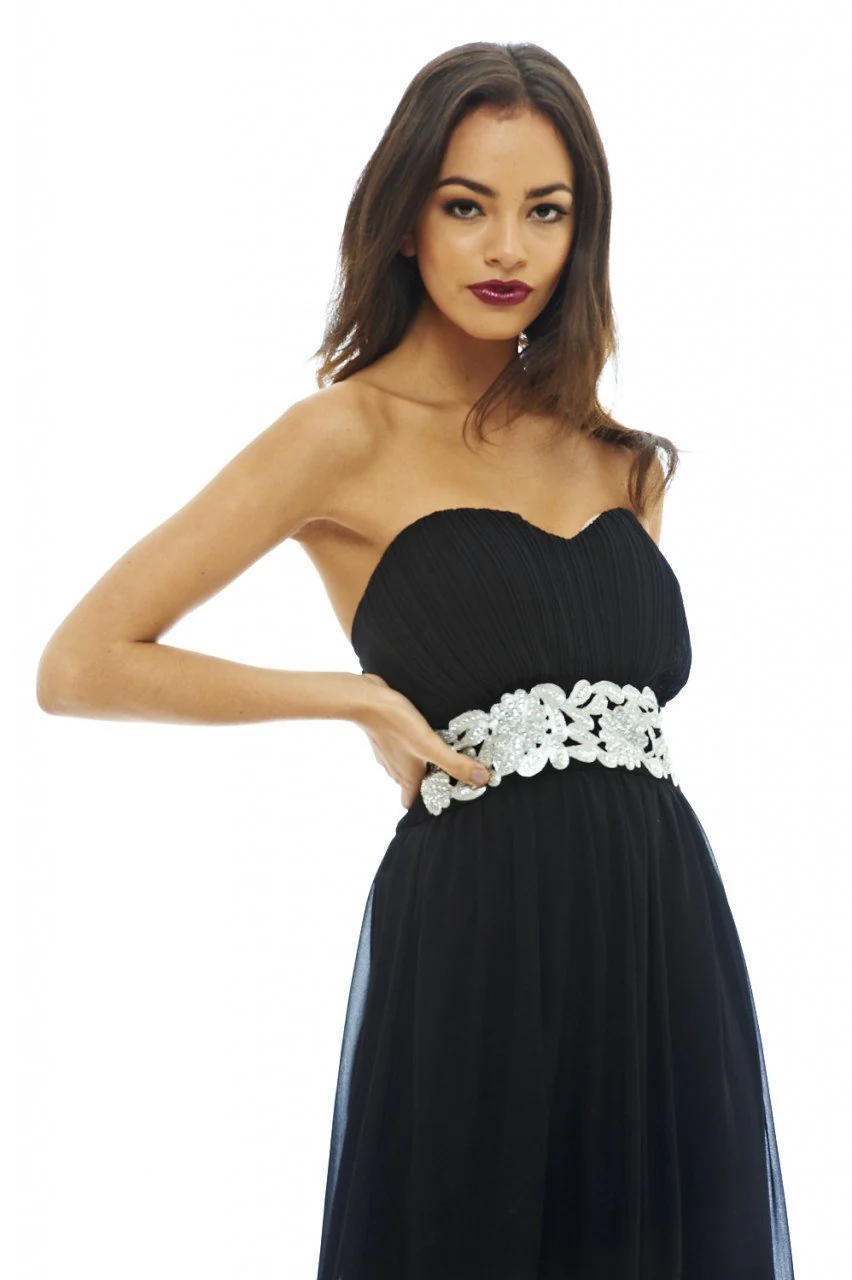 Chiffon Bandeau Maxi Dress - Image 3