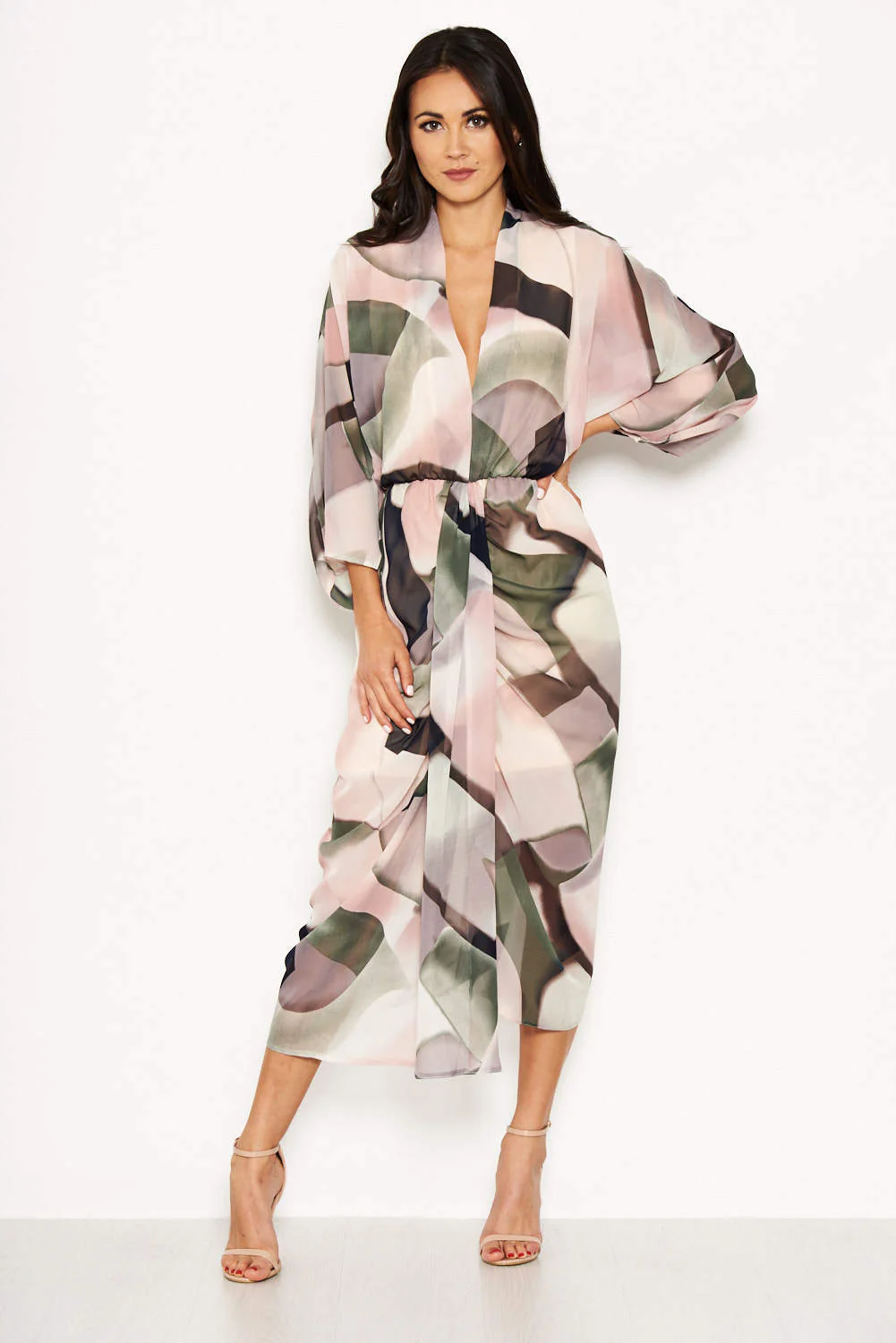 Chiffon Long Sleeved Maxi Dress - Image 4