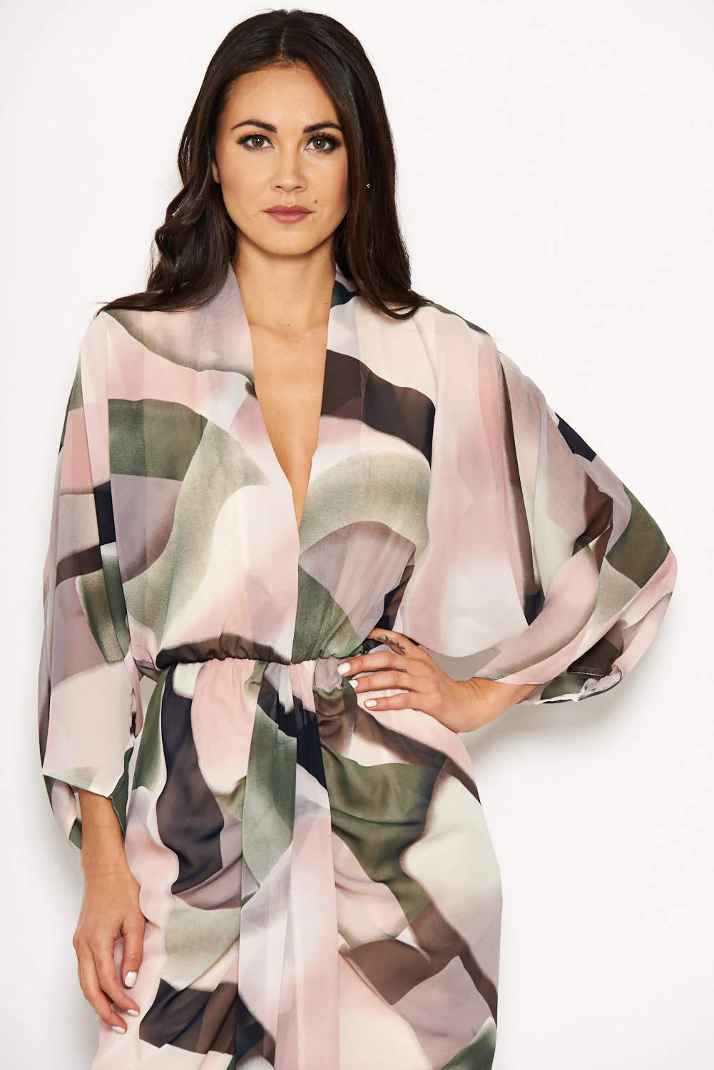 Chiffon Long Sleeved Maxi Dress - Image 5