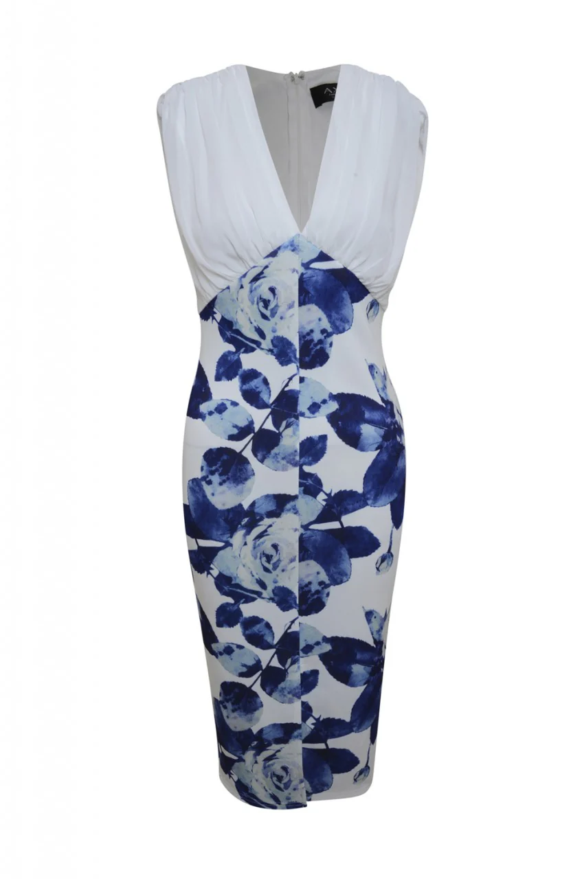 Chiffon Top Floral Midi Dress - Image 4