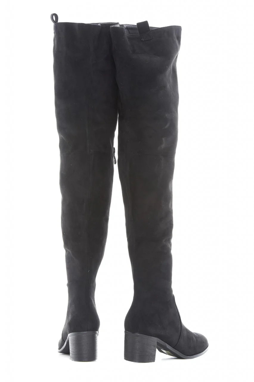 Chunky Heeled Over The Knee Boots - Image 3