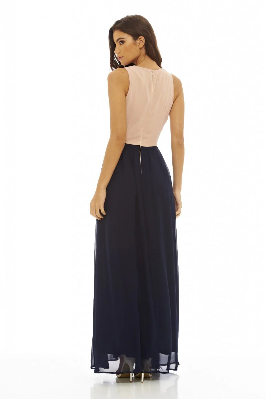 Contrast Lace Top Maxi Dress - Image 4