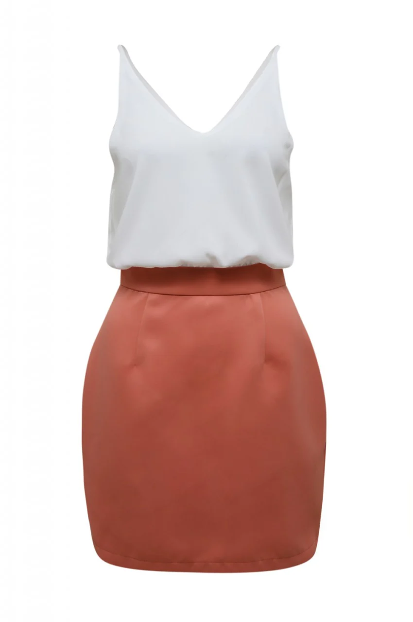 Cream 2 In 1 Mini Dress - Image 5