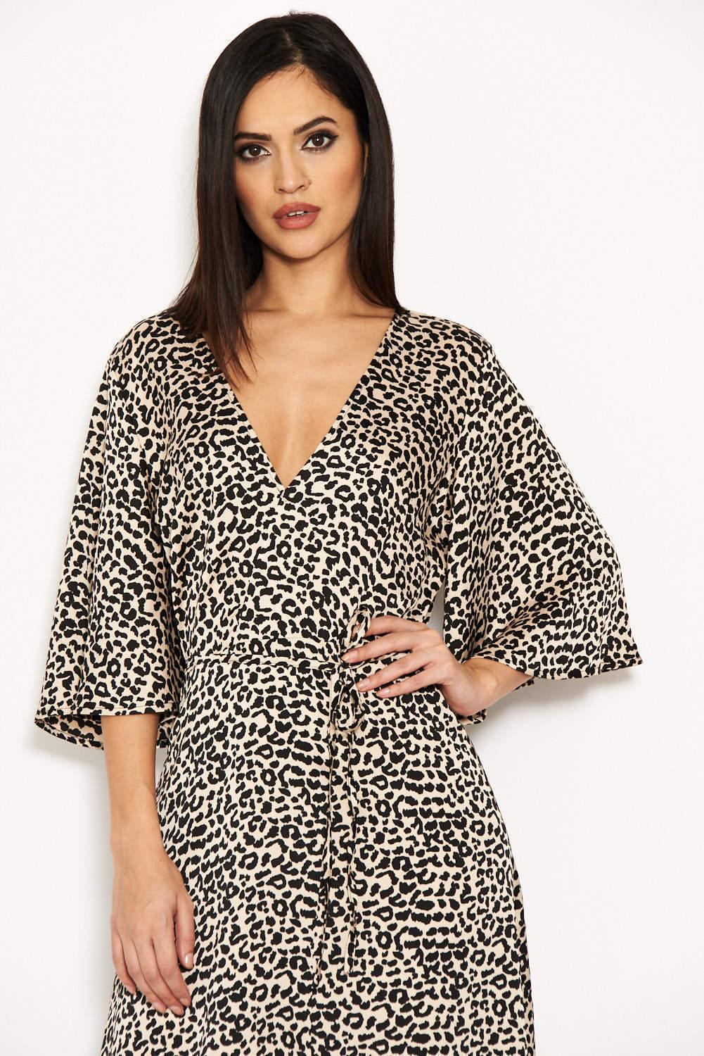 Cream Animal Printed Maxi Dress - Image 4
