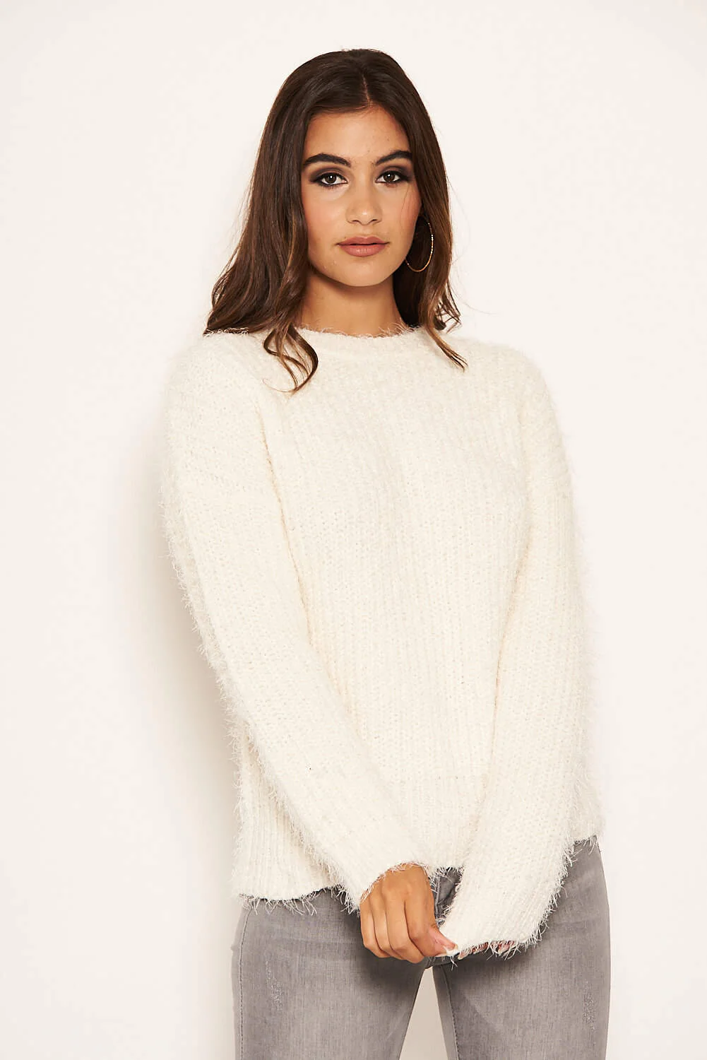 Cream Chenille Knitted Jumper - Image 4
