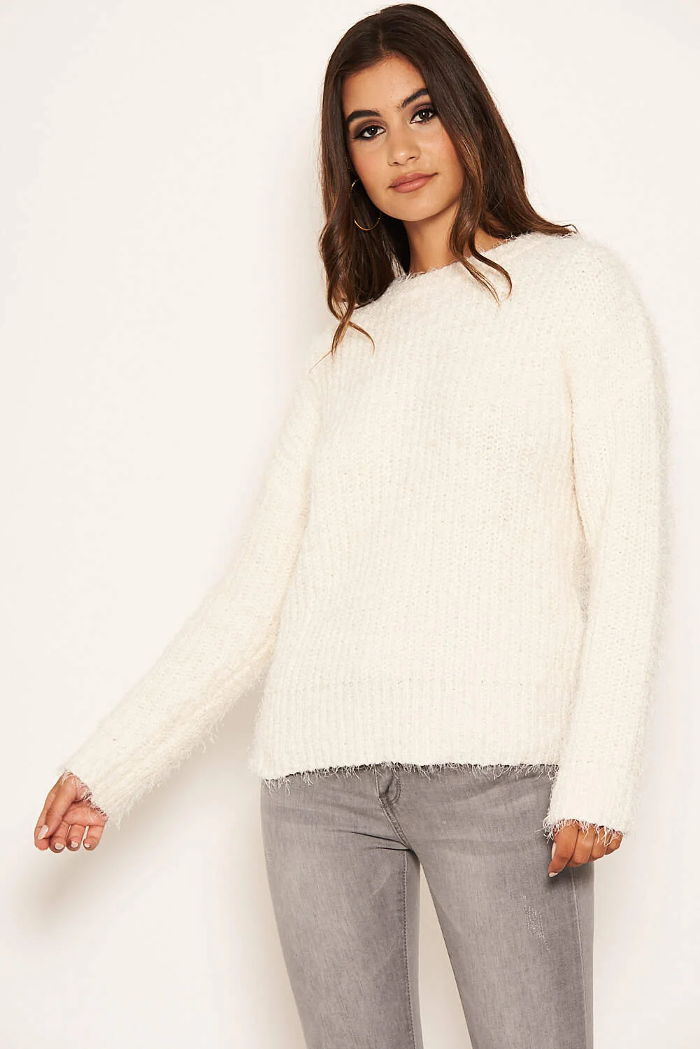 Cream Chenille Knitted Jumper - Image 5