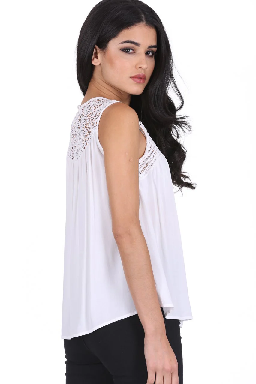 Cream Crochet Top - Image 3