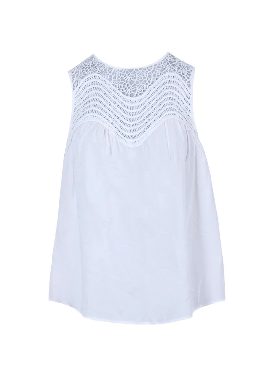 Cream Crochet Top - Image 4