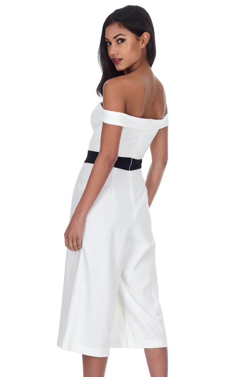 Cream Culotte Jumpsuit - Image 3