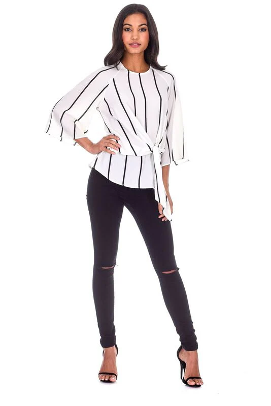 Cream Striped Top - Image 2