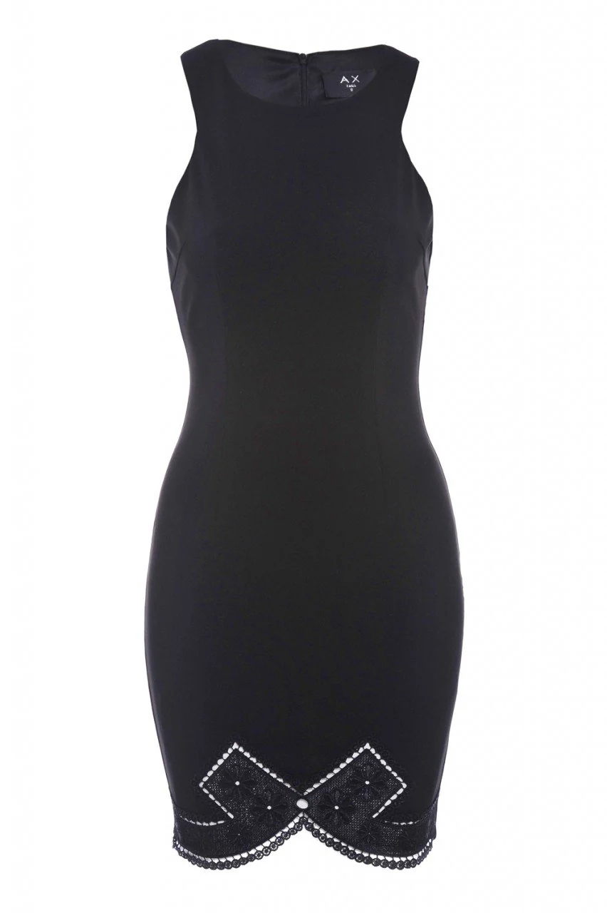 Crochet Bow Hem Bodycon Dress - Image 5