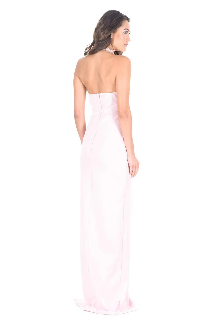 Crochet Detail Maxi Dress with Thigh Split - Image 3
