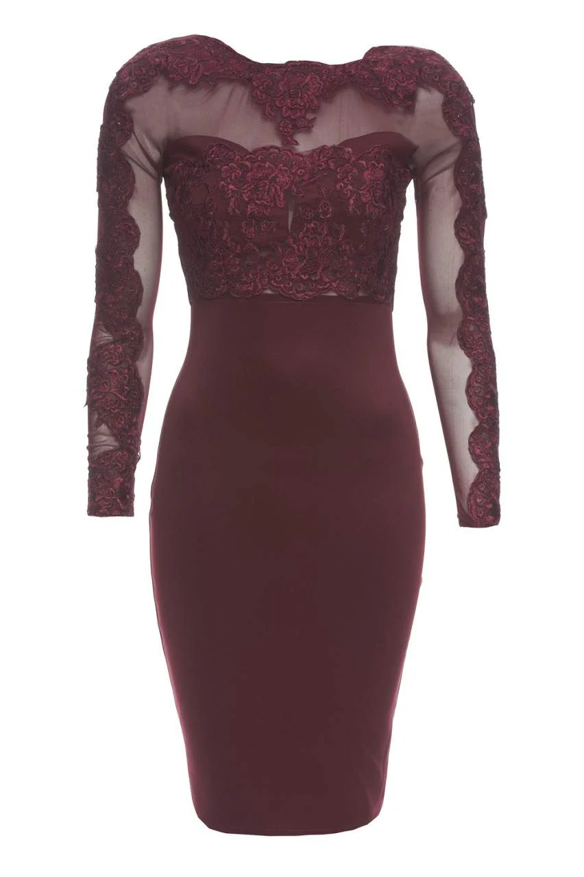 Crochet Mesh   Top Bodycon   Dress - Image 5