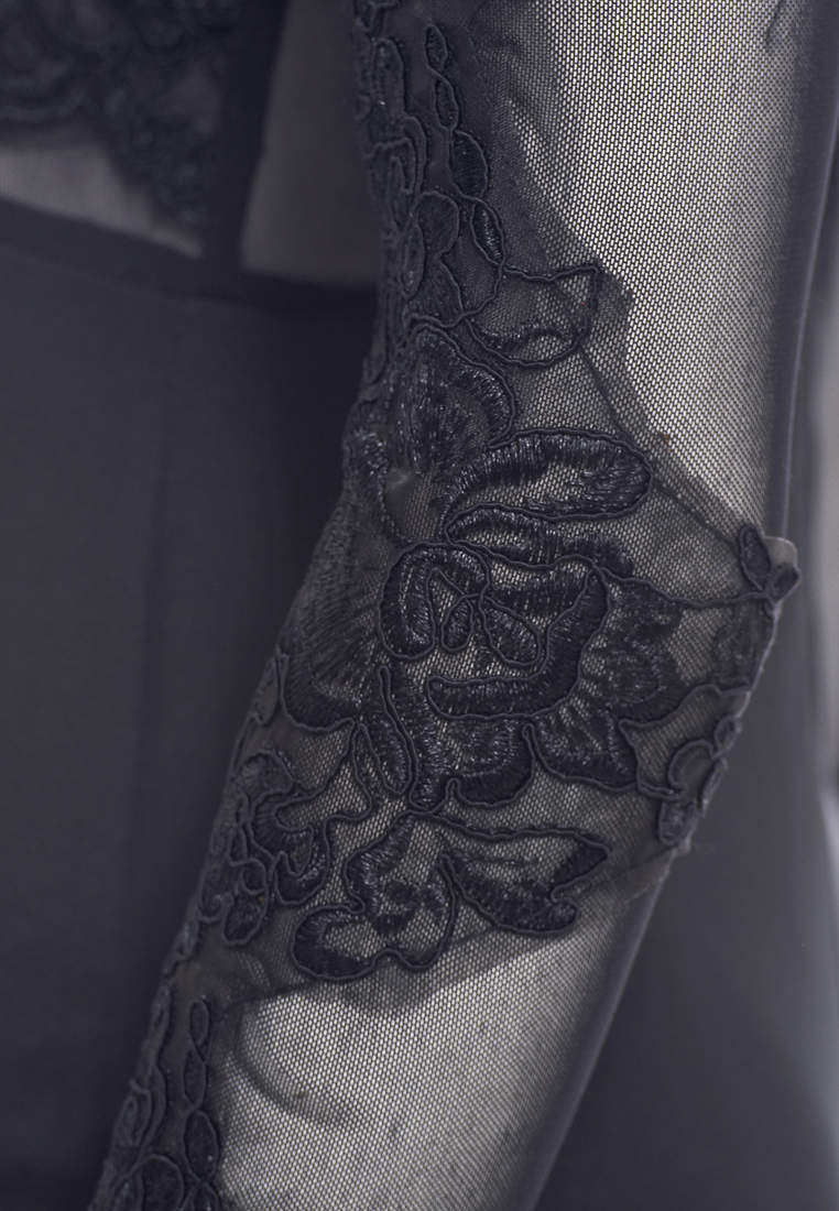 Crochet Mesh Top Midi Dress - Image 7