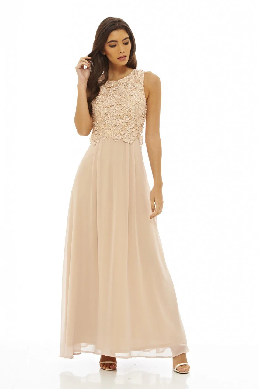 Crochet Overlay Maxi Dress - Image 2