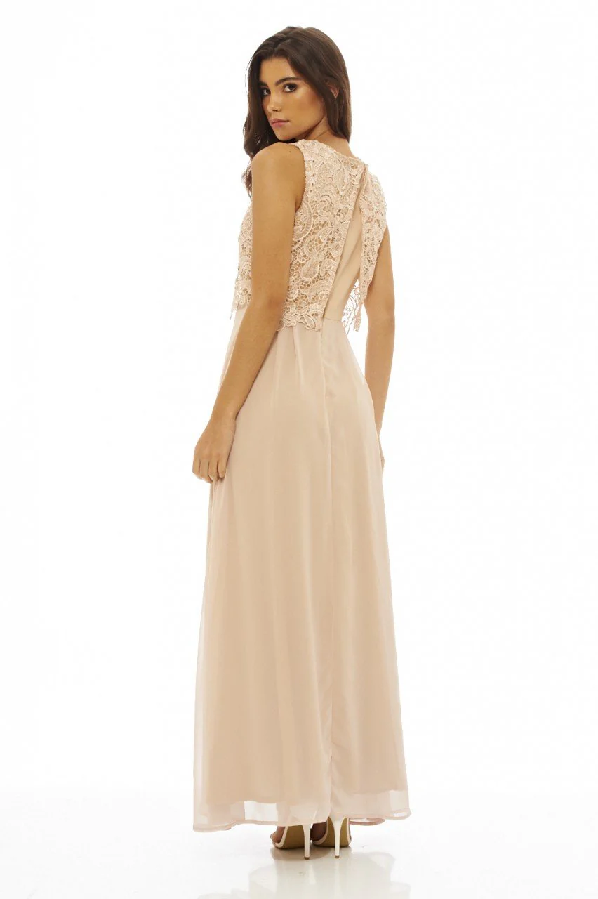 Crochet Overlay Maxi Dress - Image 4