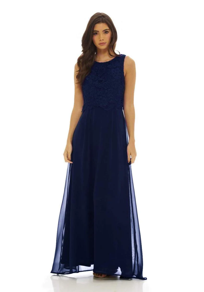 Crochet Overlay Maxi Dress - Image 2