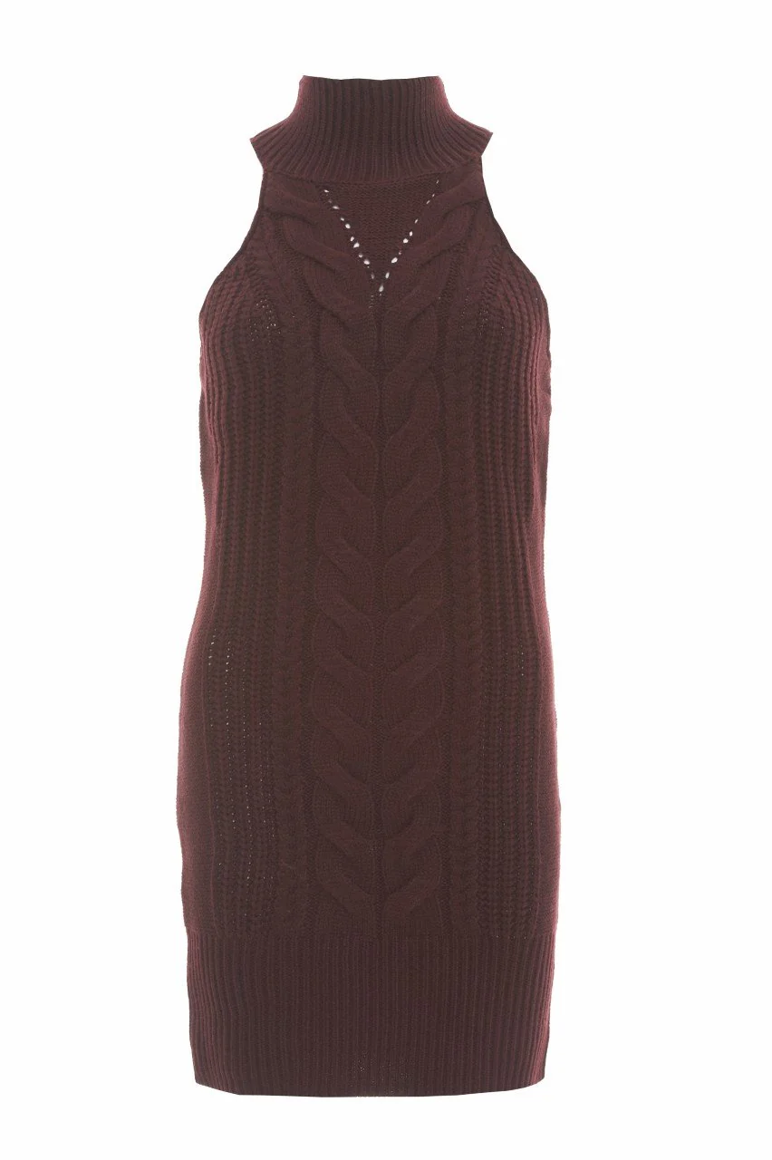 Cut In Neck Knitted Dress - Image 5