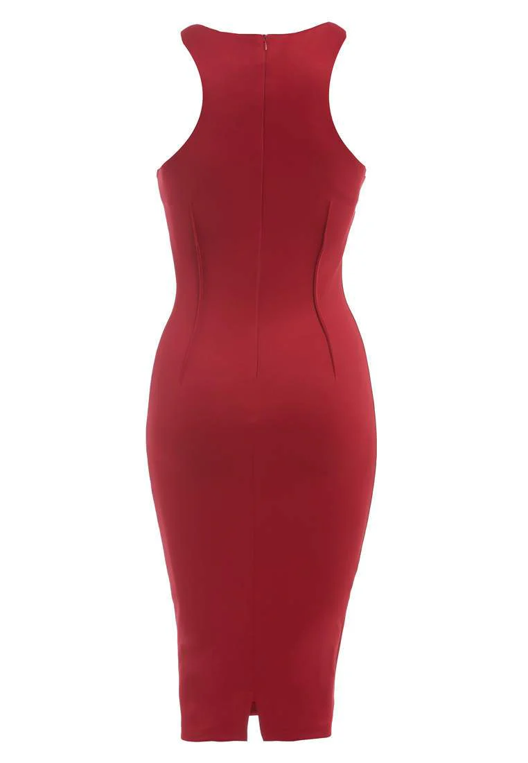 Cut In Neck  Midi Dress - Image 7