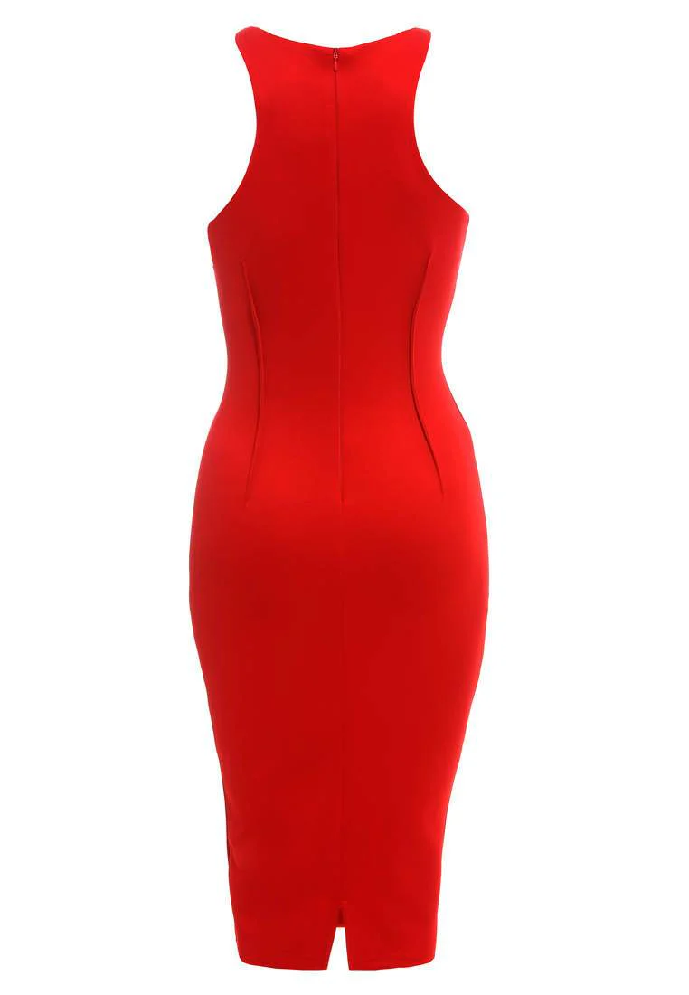 Cut In Neck  Midi Dress - Image 8