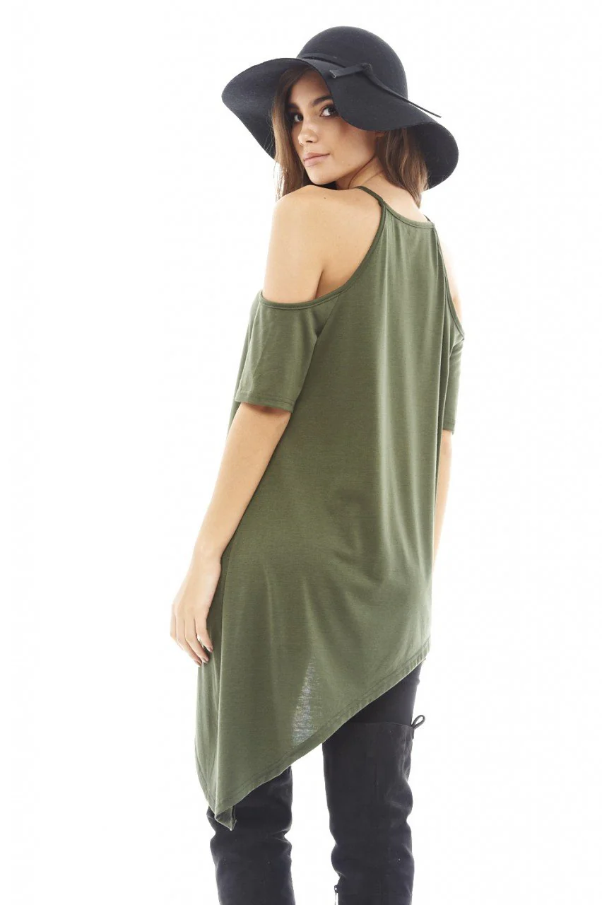 Cut Out Shoulder   Asymmetric Top - Image 4