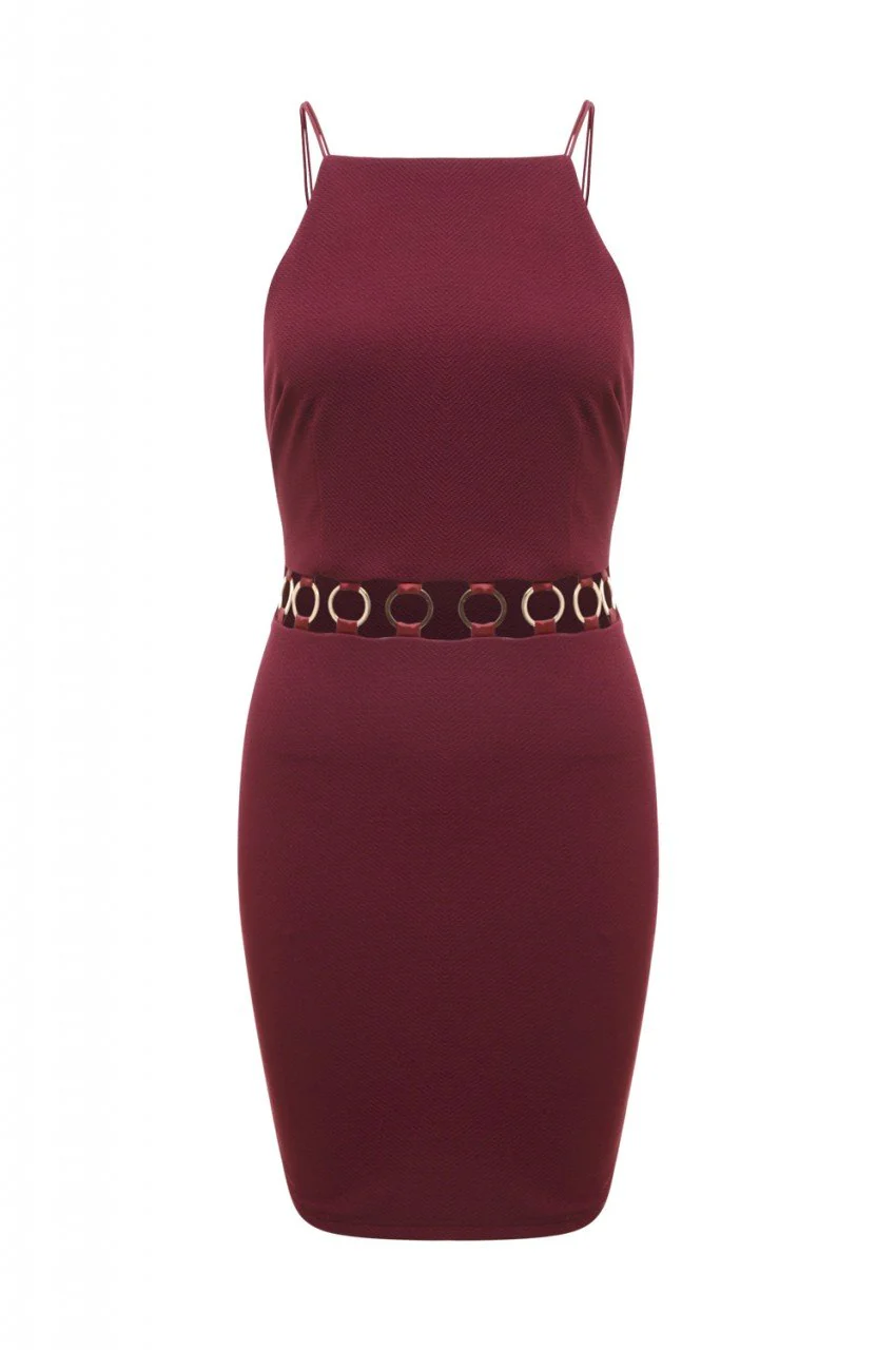Cut Out Waist Mini Dress - Image 5