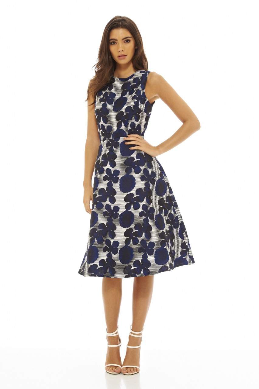 Embroidered Midi Skater Dress - Image 2