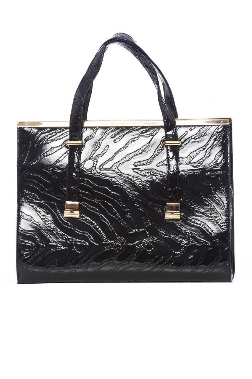 Faux Leather Handbag - Image 5