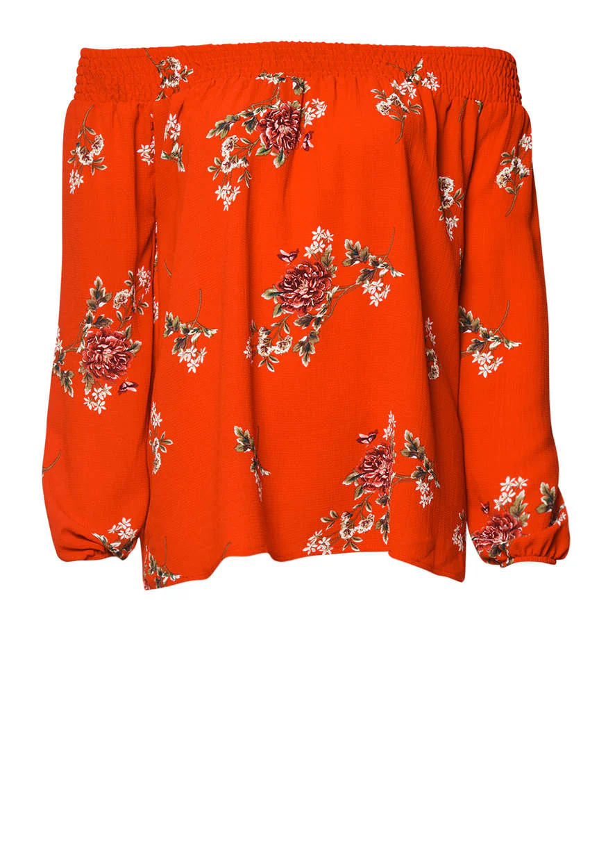 Floral Cold Shoulder Top - Image 4
