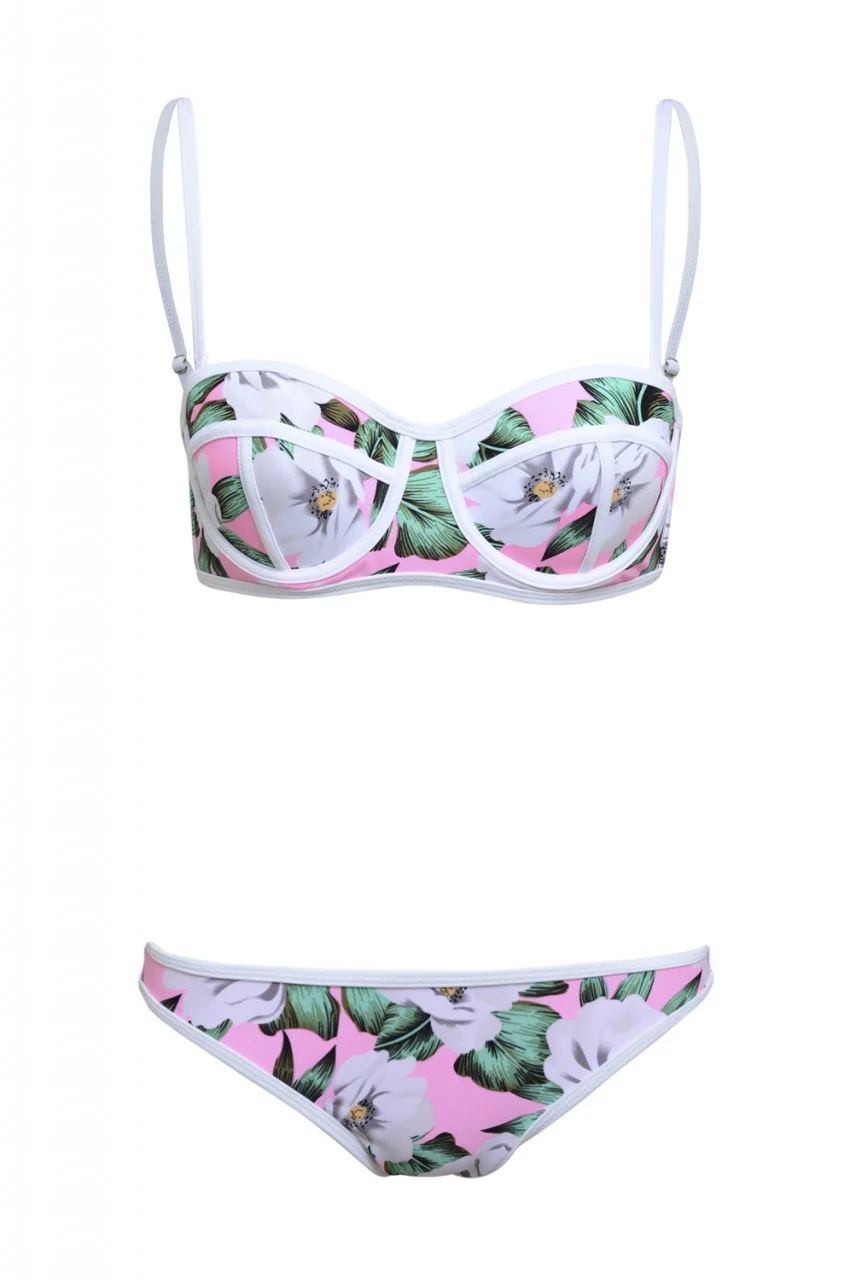 Floral Print Structured Bikini - Image 5