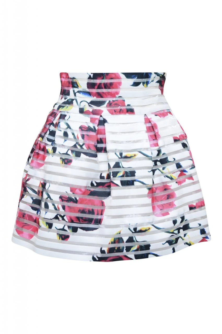 Floral Skater Skirt - Image 6