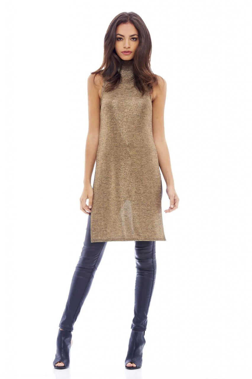 Glittery Side Split Top - Image 2