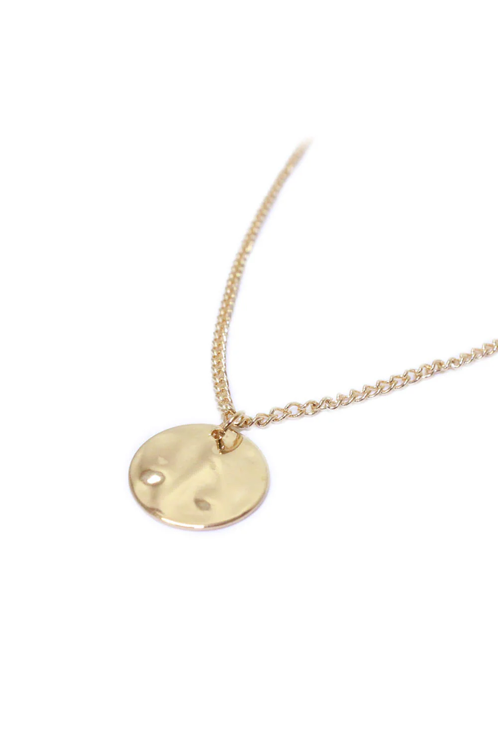 Gold Dainty Circle Necklace - Image 3