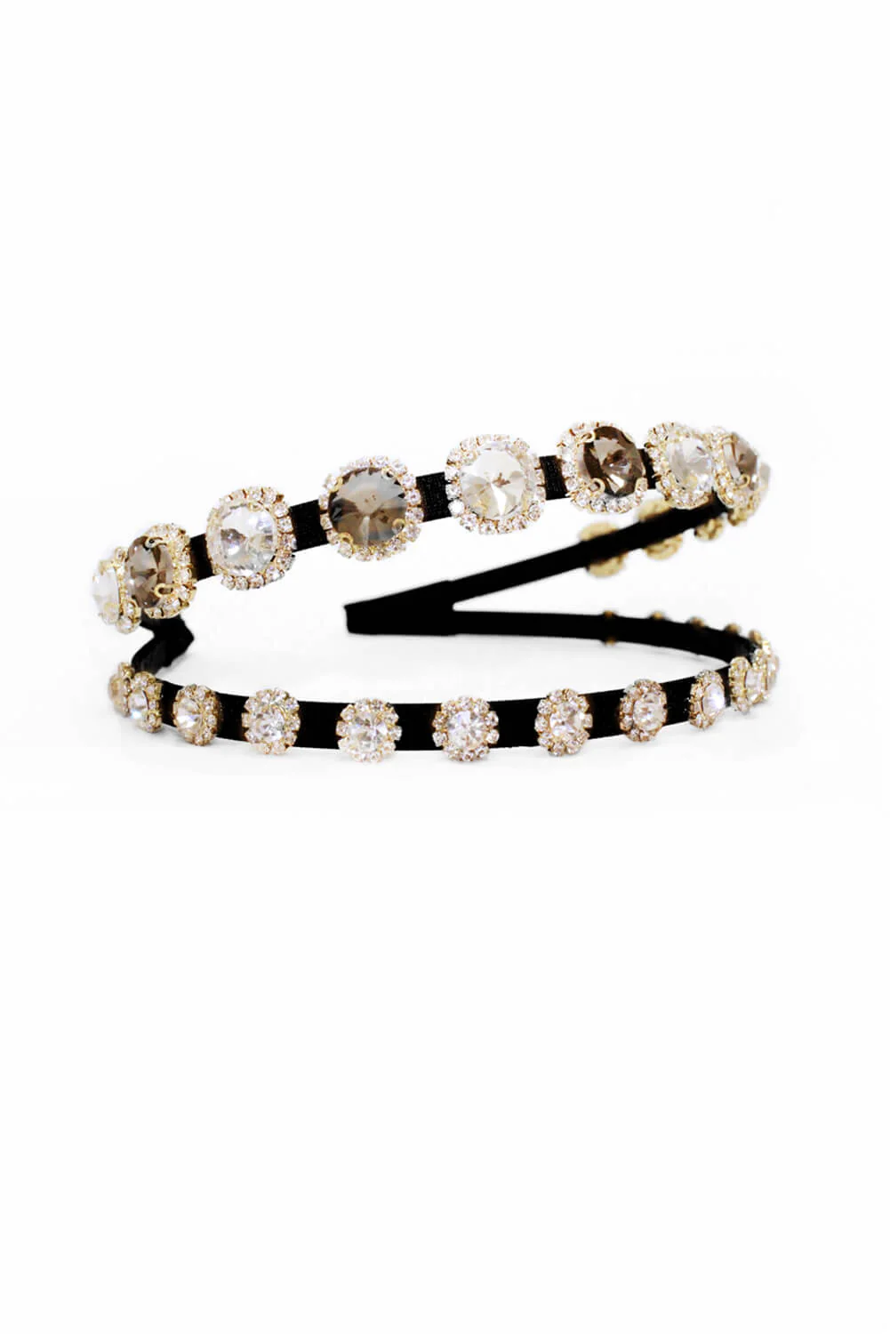 Gold Diamante Double Headband - Image 2