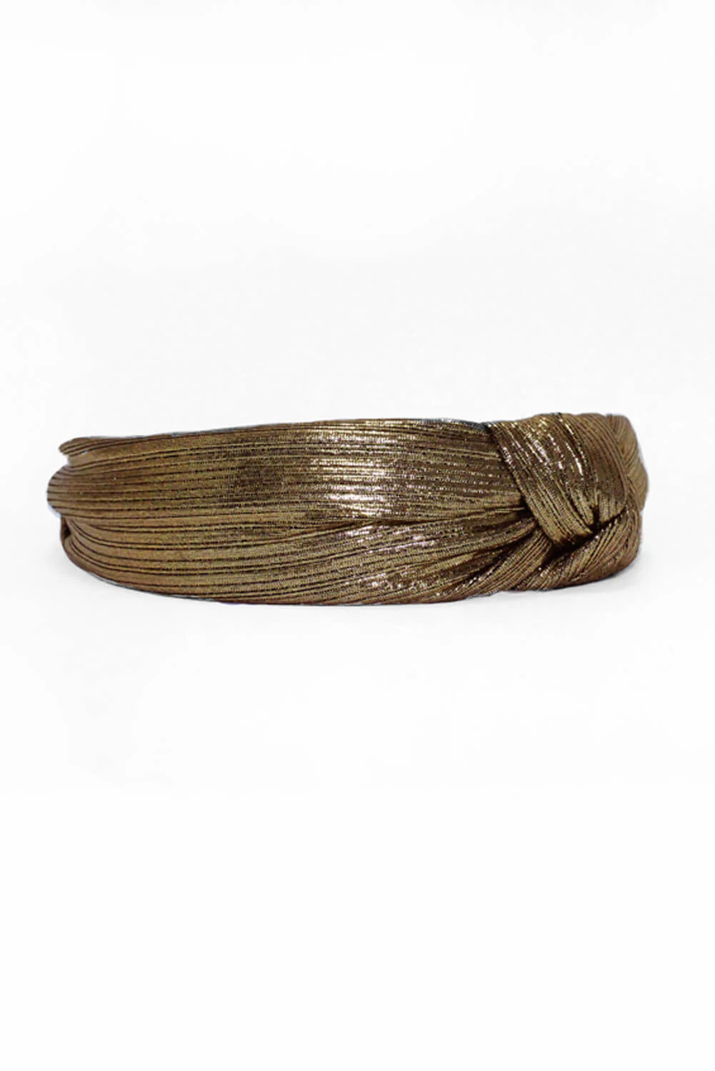 Gold Metallic Knot Headband - Image 3