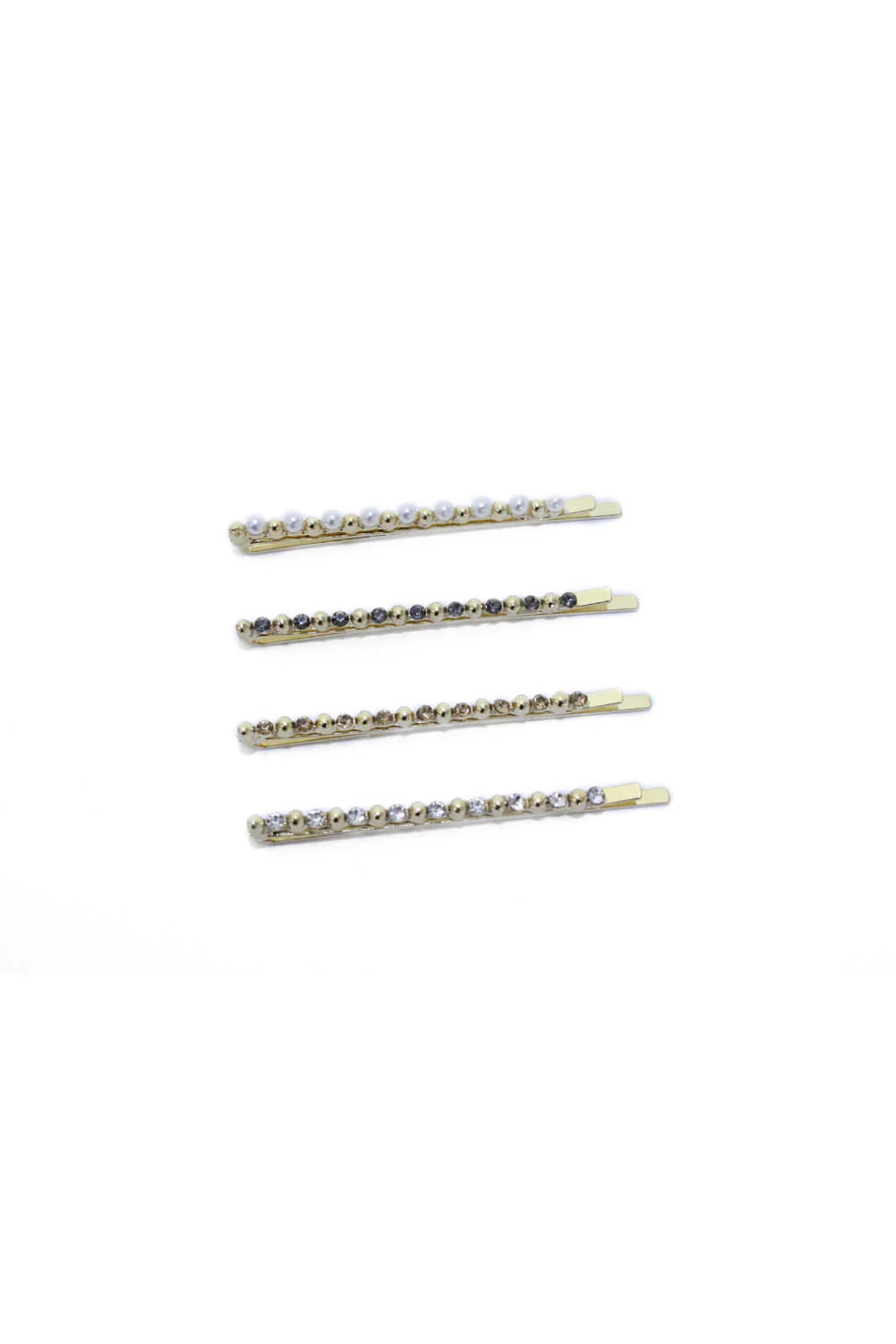 Gold Multi Pack Diamante and Pearl Hair Grips - Image 3
