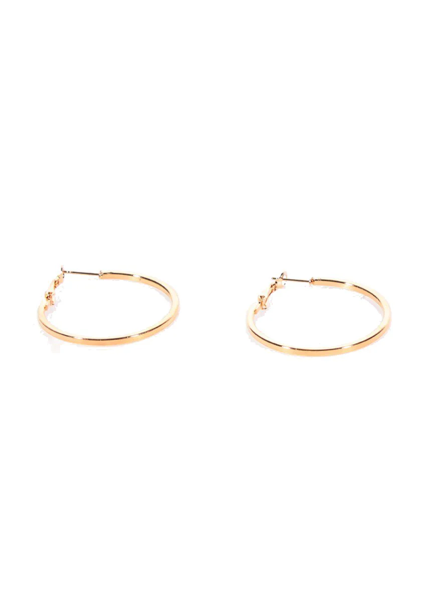 Gold Small Hoop Earrings - Image 2