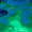 Green And Blue Abstract Print One Shoulder Cut Out Asymmetric Hem Midi Dress - Image 6