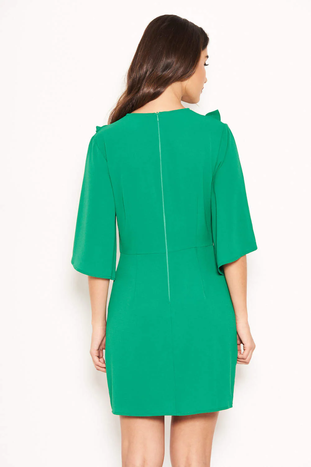 Green Frill Front Dress - Image 3