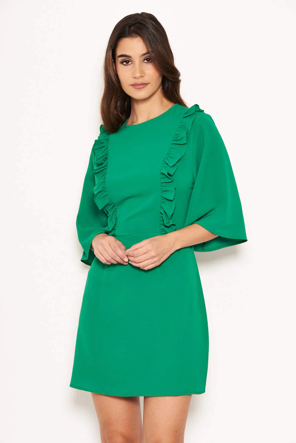 Green Frill Front Dress - Image 5