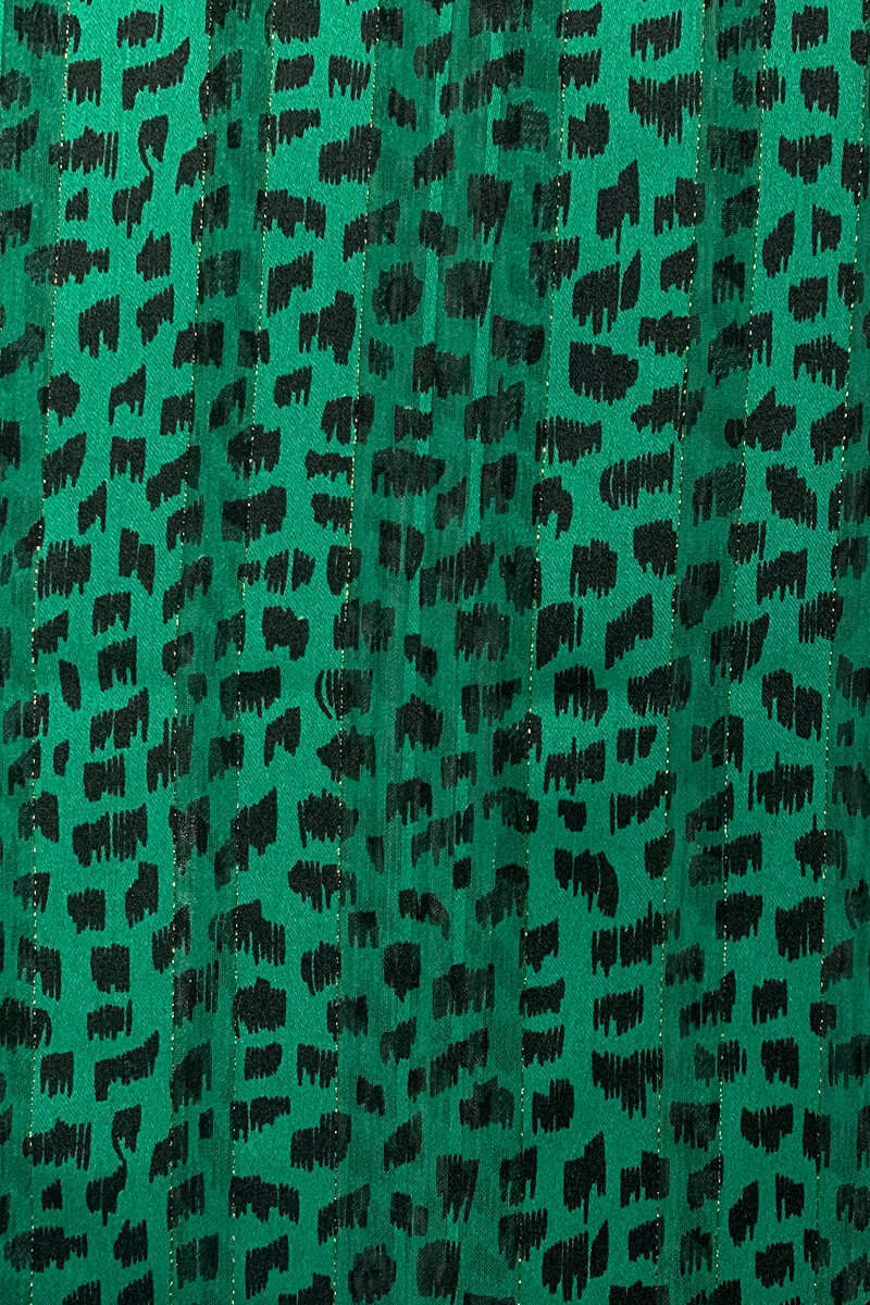 Green Ruched Long Sleeve Mini Dress - Image 7