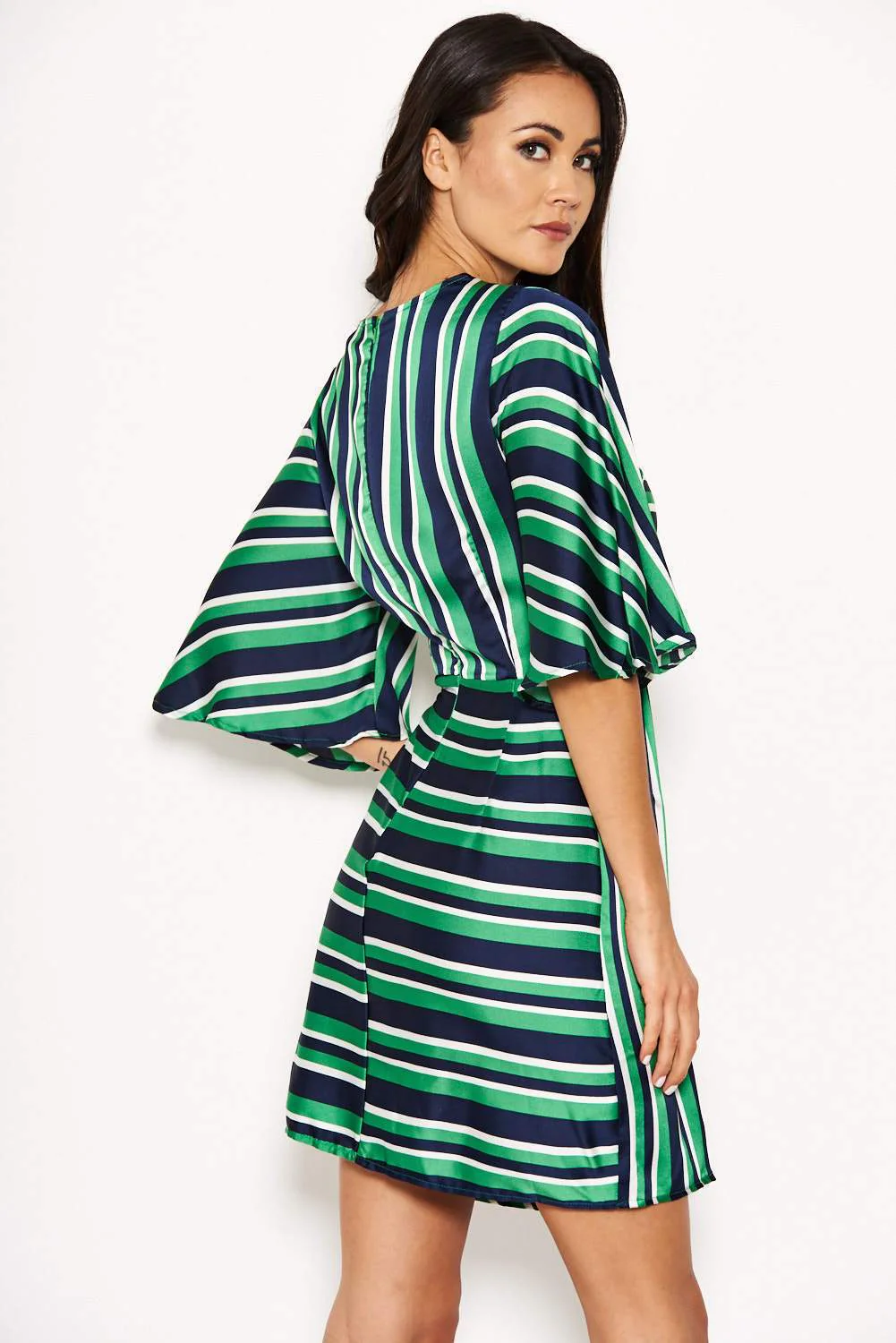 Green striped Skater Dress - Image 4