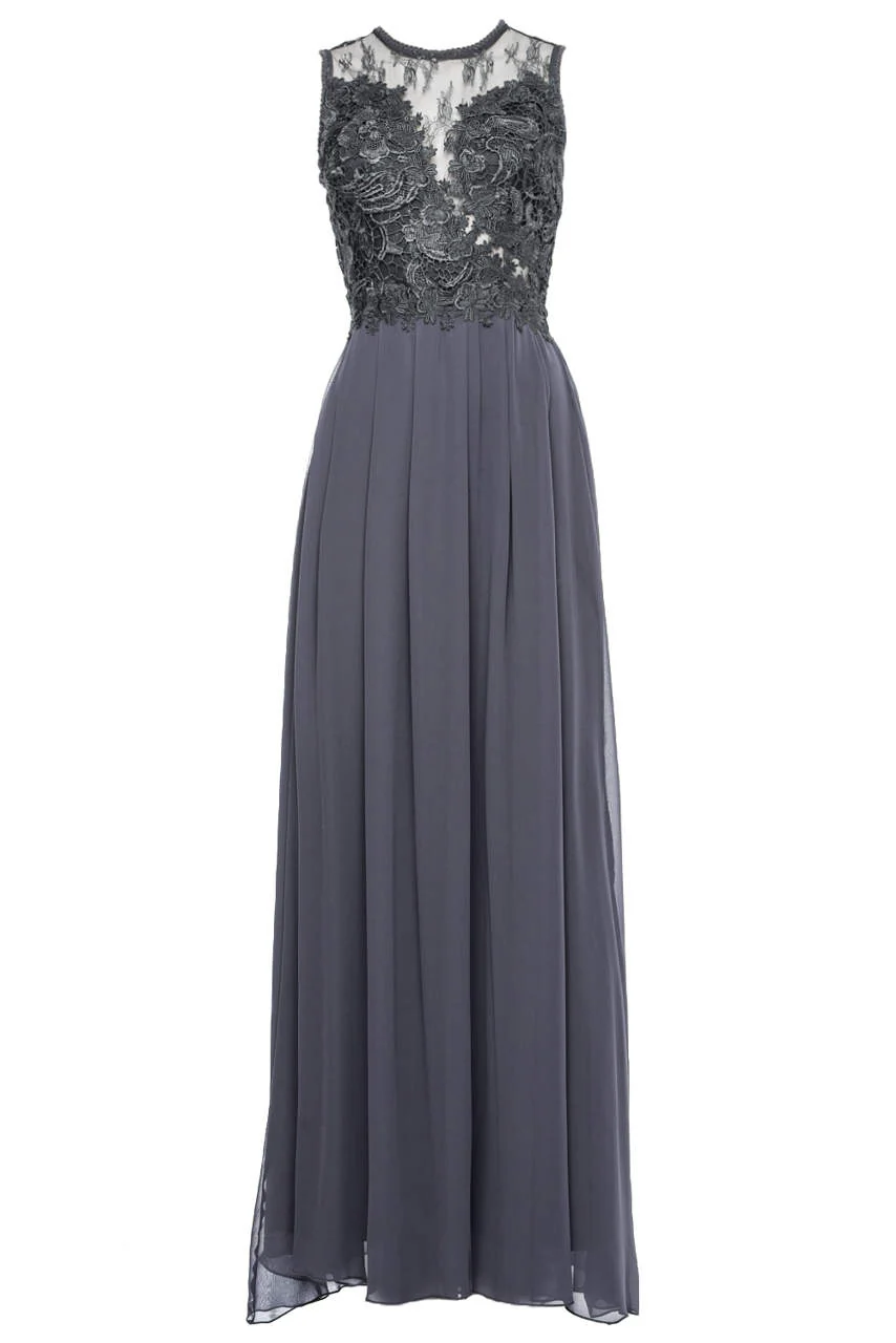 Grey Crochet Top Maxi Dress - Image 4