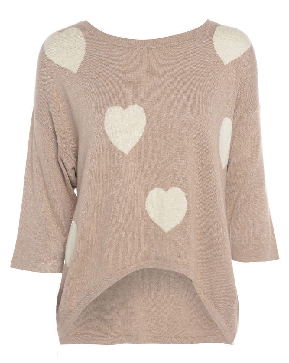 Heart Knit Three Quarter Sleeve Jumper - Image 4