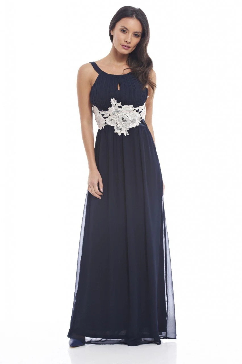 High Front Crochet Detail Maxi Dress - Image 2