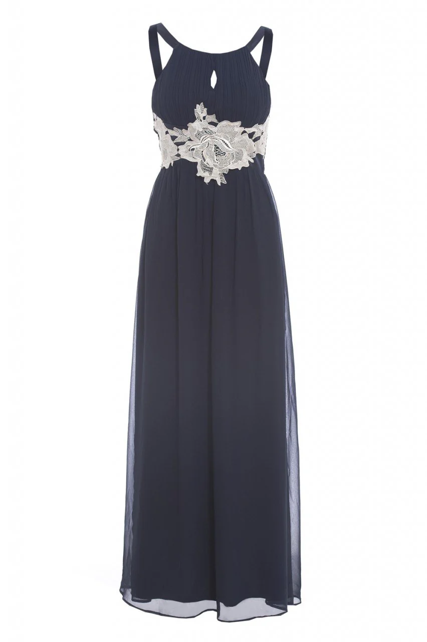 High Front Crochet Detail Maxi Dress - Image 5